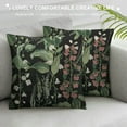 thumbnail image 3 of Nawypu  Throw Pillow Cover Lily Valley Fern Floral Buds Leaves Stems Hand Drawn Wildflower Spring Plant Square Pillow Case Cushion Cover for Home Car Decorative, 3 of 5