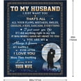 thumbnail image 4 of Gifts for Husband Blanket 60"x50", Husband Gifts, Husband Birthday Gift, Anniversary Wedding Gifts for Husband, Birthday Gifts for Husband,Unique Husband Gifts from Wife,Best Husband Ever Gift, 4 of 6