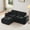 Black, variant on AISWORD 40" 2-Seat L-Shaped Modular Sectional with 1 Ottoman, Anti-Slip Deep Seat Cloud Sofa, Ready to Use