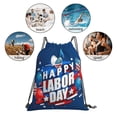 thumbnail image 5 of Happy Labor Day Drawstring Backpack Sackpack String Bag Cinch Waterproof Bags for Gym Sports Yoga Travel Beach Swimming shopping, 5 of 7