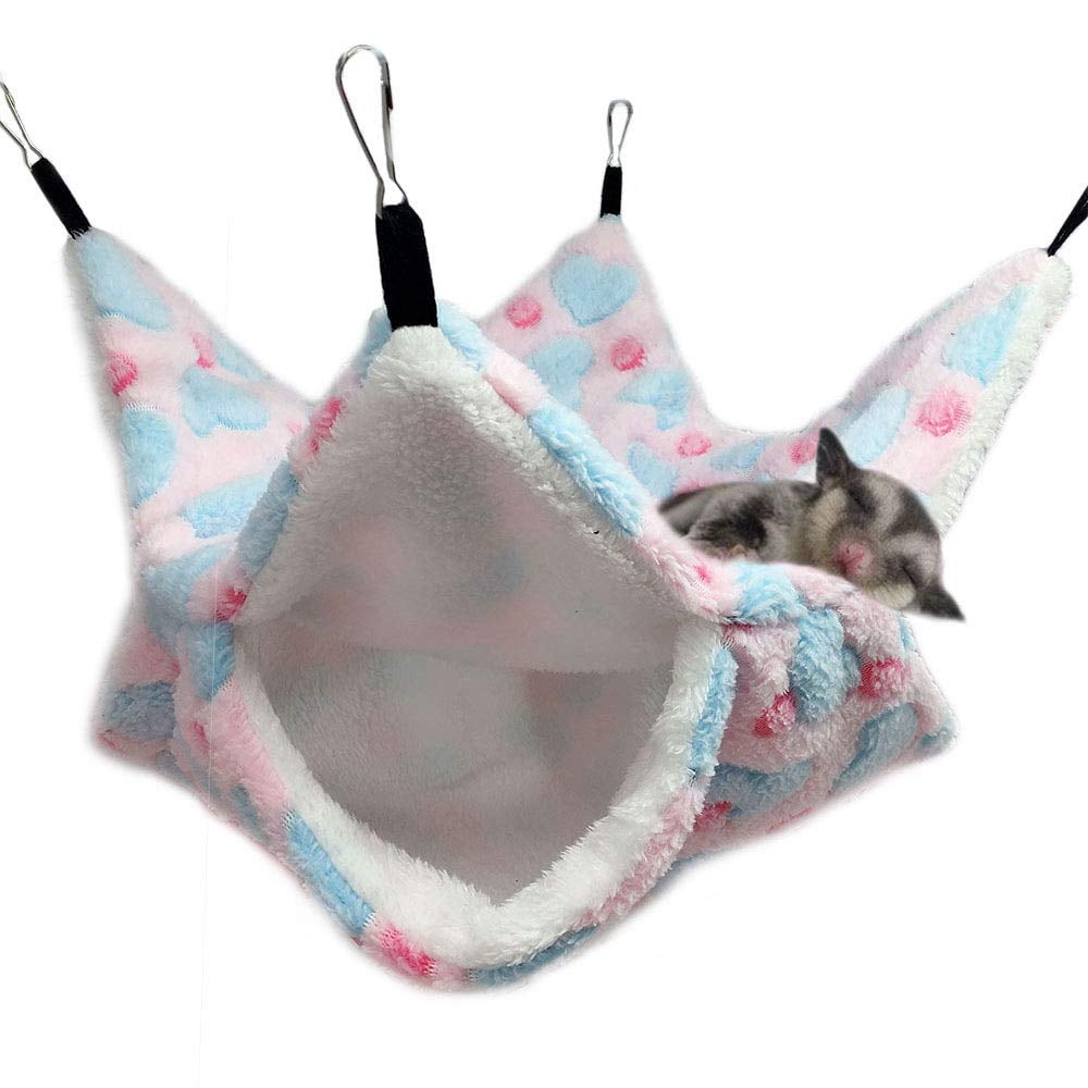 CUSTOM MADE 4 piece hammock set  for rats ferrets and other small pets pink hearts hammock bundle cage accessories