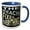 Blue/White, variant on 3drose, the Beach Fixes Everything Vacation Vibes Text, 11oz Mug