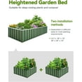 thumbnail image 5 of KING BIRD 101" x 36" x 18" Galvanized Raised Garden Bed Heightened Steel Metal Planter Box, Large Raised Bed Kit, Green, 5 of 8