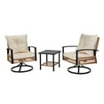 thumbnail image 2 of Ktaxon 2 Luxury Outdoor Rattan Swivel Glider Chair Patio with Table Set, 2 of 8