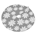 thumbnail image 1 of Christmas Tree Skirt Cute Snowflake Patterns Reused Beautiful Practical Christmas Tree Decorations for Decor Background78cm, 1 of 9