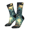 thumbnail image 1 of Balery Enchanted Forest Skull Path Calcetas Largas con Estampado para Hombre y Mujer – Suaves y Transpirables, Talla Única (US 5-11), 1 of 6