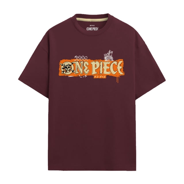 Playera One Piece para Hombre Manga corta Roja Talla M