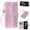 Pink, variant on Mantto Girly Case for iPhone 15 Pro Max Bumper Cover, Bling Glitter Card/Credit Slot Wallet Case, Magnetic Wrist Hand Strap Shockproof Folio Stand PU Leather Shell For iPhone 15 Pro Max, Black