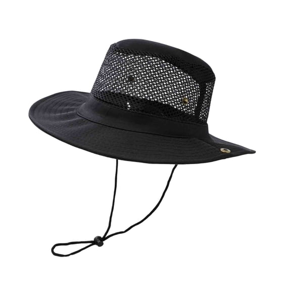 SAWOBUUN Summer Sun Hat Wide Brim Mesh Bucket Hat for Men Women Fishing Hiking Sun Protection Cap