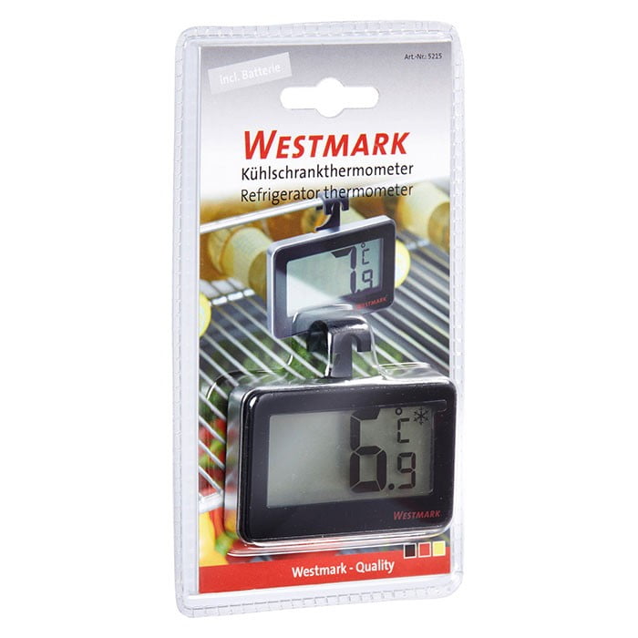 Westmark Digital Refrigerator Thermometer w Clip & Magnet (Black)