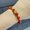 Red Agate, variant on K-KED Pure 24K Gold Bracelet 3D Hard Gold Lotus Gold Bead Agate Jadeite Bracelet 7inch-Green Agate