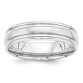 thumbnail image 1 of Solid 14k White Gold Comfort Fit Unique Wedding Band Ring Size 13.5, 1 of 3