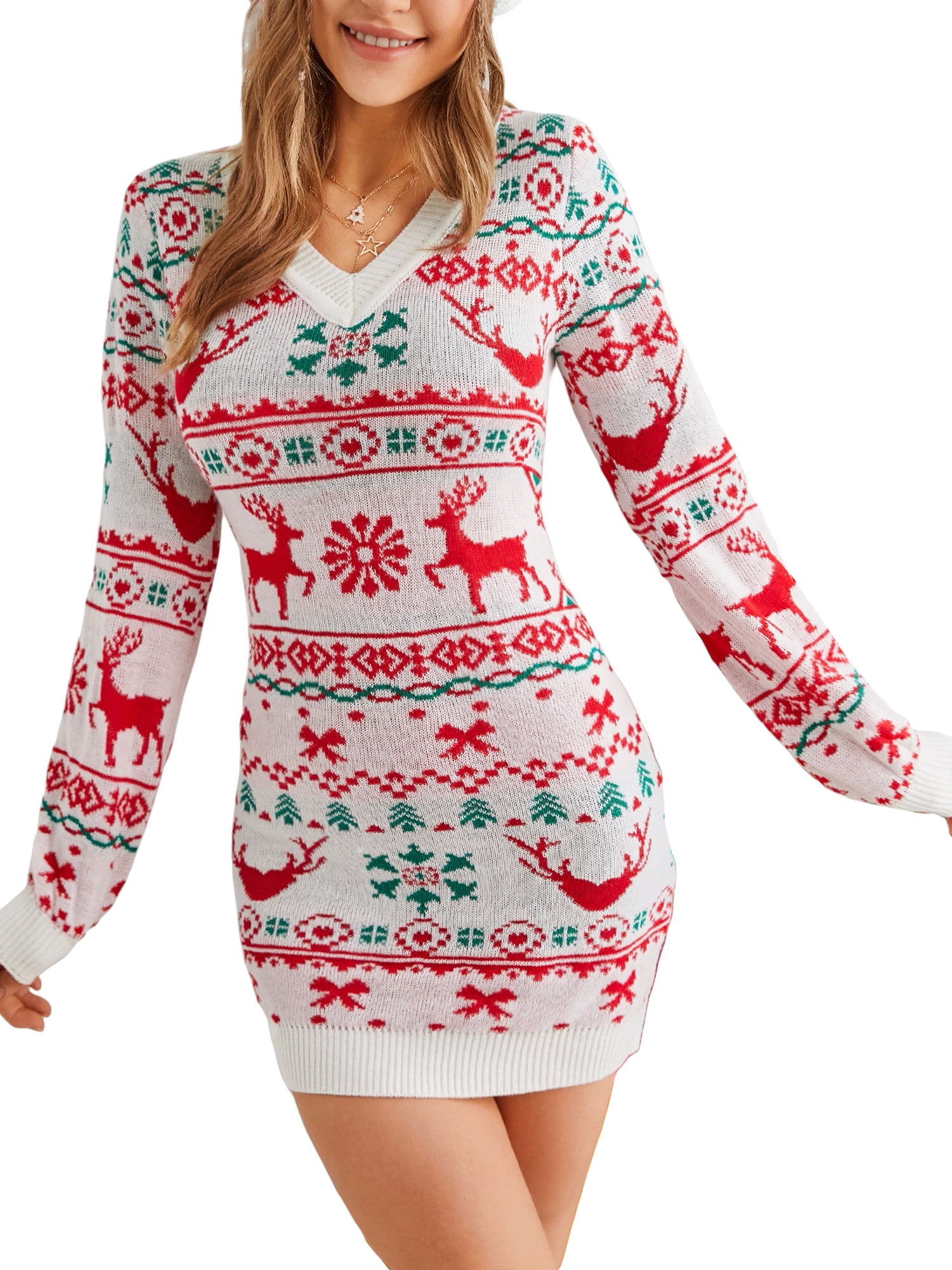 Womens christmas cheap sweater tunics