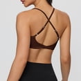 thumbnail image 2 of DAFEI CrossBack Sports Bra for Women, Low Impact Padded Racerback Spaghetti Strap Bras, Workout Yoga Tops, 2 of 8