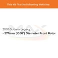 thumbnail image 2 of Max Advanced Brakes - Brake Kit for 2005 Subaru Legacy w/ 10.91" Front Rotors Front and Rear Replacement Geomet Coated Disc Brake Rotors and Ceramic Brake Pads, 2 of 9