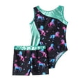 thumbnail image 4 of Kaerm Girls Kids Long Sleeve Leotard Gymnastics with Shorts 2 Piece Ballerina Dance Ballet Unitard Dark Night 12, 4 of 9