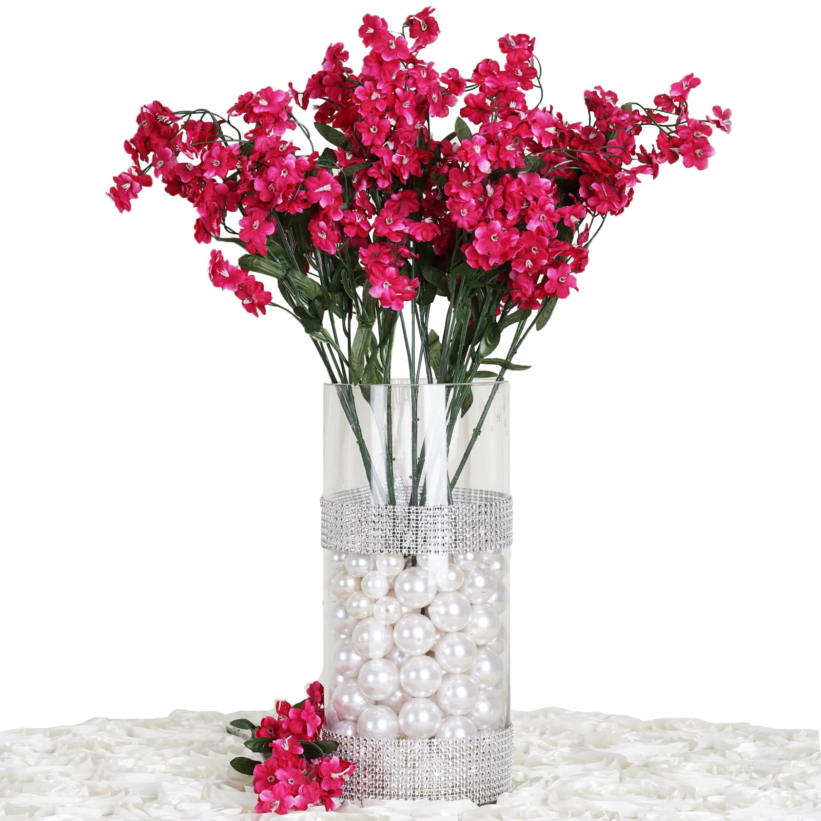 Efavormart 12 bushes BABY BREATH Artificial FILLER FLOWERS for DIY