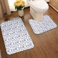 thumbnail image 2 of Yiaed World Travel2 Print Bathroom Mat Set 2 Pieces Mat Anti-Skid Pad Ultra Soft and Absorbent Bathroom Bath Mat Contour Bath Rugs for Toilet Base, 2 of 6