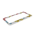 thumbnail image 3 of 2piece License Plate Frame Metal Car Accessories License Plate Cover Fits Standard U.S. Vehicles 12.3x 6.3 Inches Blue Red Yellow Thin Bows, 3 of 7