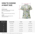thumbnail image 4 of Goofa Vintage Utensils Pattern Womens Deep V Neck Low Cut Tops Casual Summer Short Sleeve Ribbed Knit T-Shirts-Small, 4 of 5