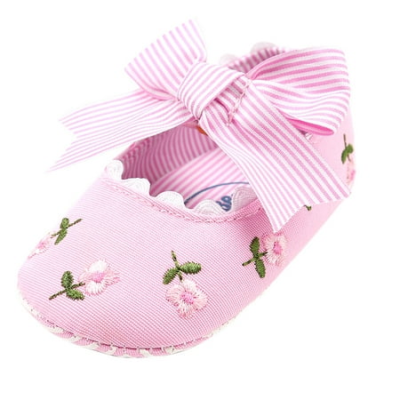 

Baby Girl Embroidery Flower Toddler First Walkers Kid Shoes