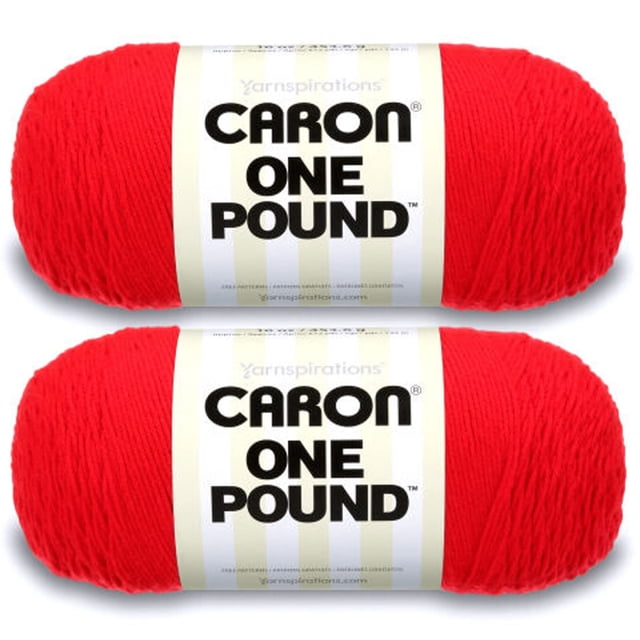 Hilo Caron One Pound Escarlata 454g Acrílico 4 Medio 742 Metros