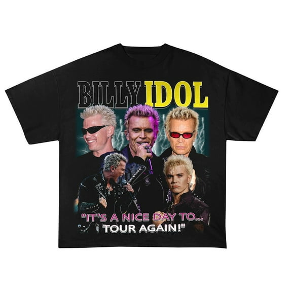 Billy Idol 2025 Concert Billy Idol It's Nice Day To Tour Again 2025 T-Shirt, For Fan Shirt