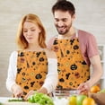 thumbnail image 3 of Halloween Witchy Icons on Orange Apron-Garden Aprons for Women with Pockets-Cotton Linen Waterproof Kitchen Cooking Gardening Aprons Adjustable for Kitchen,Cooking,BBQ and Salon 32"x27", 3 of 7
