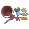 thumbnail image 1 of Set de playa infantil de 8 piezas con bolsa de playa portátil, incluye moldes para juguetes de arena, pala y cubo., 1 of 1