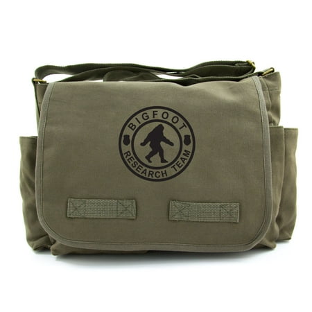 Bigfoot Research Team Army Canvas Messenger Shoulder (Best Quality Messenger Bags)