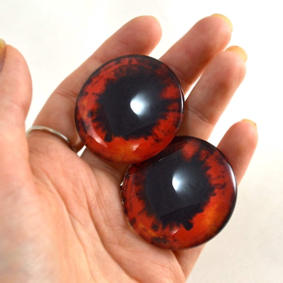 Red and Black Vampire Scary Glass Eyes