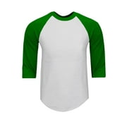 Shaka Wear Men's Baseball T Shirts Raglan 3/4 Sleeves Tee Cotton Jersey S-5Xl