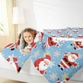 thumbnail image 4 of Manfei Santa Claus 2pcs Bedding Comforter Set,Christmas Snowflakes Twin Comforter Sets,Polka Dots Breathable Bedding Set,Super Cozy Cartoon Room Decor,Reversible, 4 of 8