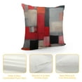 thumbnail image 4 of ARISTURING Red Black Art Pillow Covers - Abstract Painting Throw Pillow Cases White Grey Paint Pillowcases Block Pattern Artwork Cushion Covers for Home Outdoor, 4 of 5