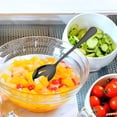thumbnail image 4 of unbranded 1Jgo Cubiertos De Servicio Para Ensalada Acero Inoxidable Negro Con Superficie Lisa Y, 4 of 8