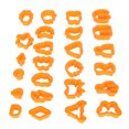 thumbnail image 2 of 193 cortadores de pendientes de arcilla polimérica DIY 25 formas cortadores de arcilla para llaveros collares naranja, 2 of 12