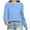 Sky Blue, variant on Fartey Womens Fall Solid Color Crochet Sweaters Loose Comfy Long Sleeve Crew Neck Pullover Sweater Trendy Hollow Out Knit Sweaters 2025