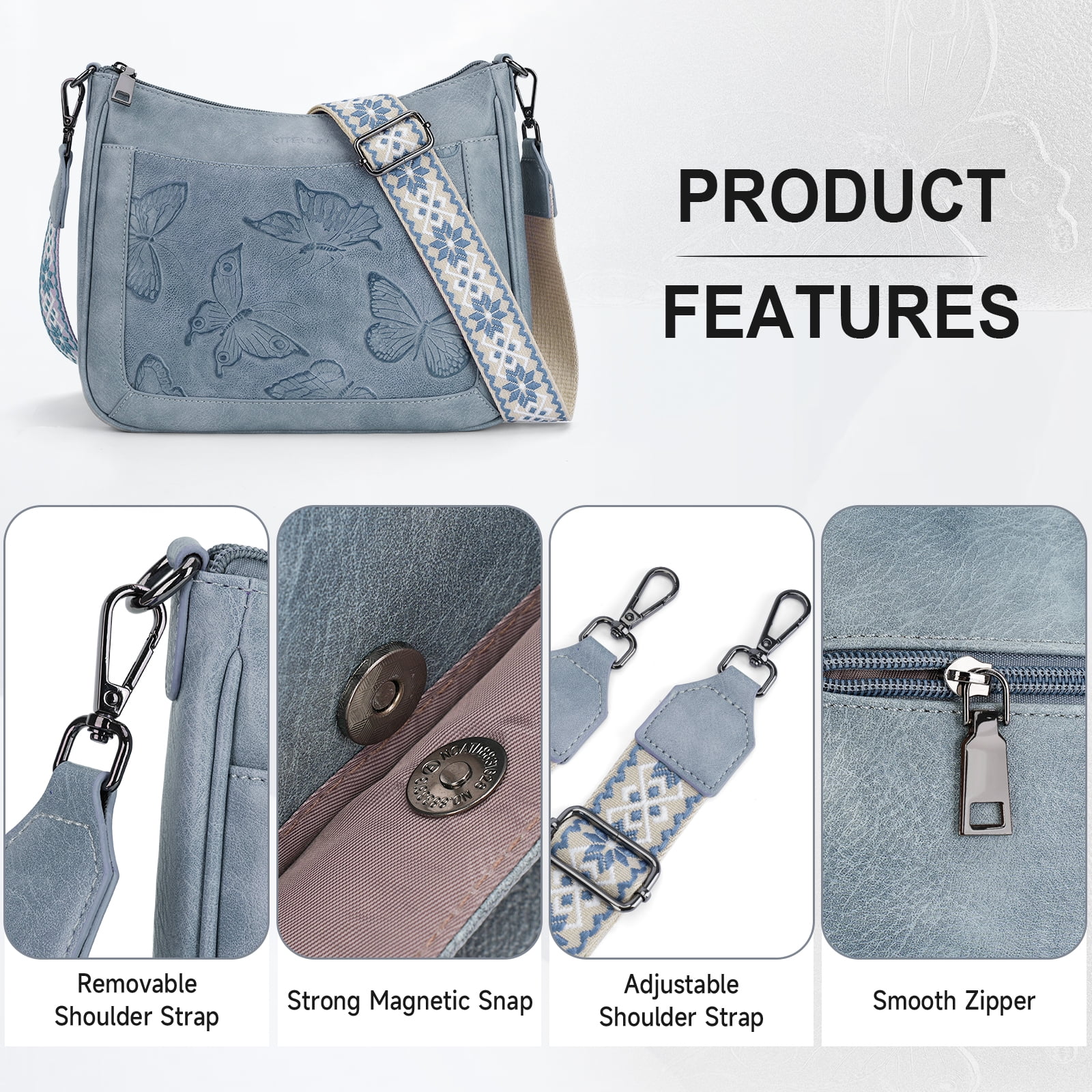 APHISON Trendy Crossbody Bags for Women Small Shoulder Handbags, Ladies Classic Messenger Bag Crossbody Purse with With Adjustable Shoulder Strap