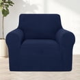 thumbnail image 2 of Utopia Alley Stretch Chair Sofa Slipcover, 1 Seater Couch Sofa Cover Furniture Protector Soft with Non Slip Foam and Elastic Bottom for Kids and Pets, Stretch Jacquard Sofa Slipcover (Chair, Navy), 2 of 10