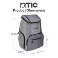 thumbnail image 4 of RTIC 15-Can Lightweight Cooler Backpack with Pockets, Smoke, 4 of 7