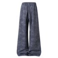 thumbnail image 3 of Mens Casual Pants Spring Summer Print Loose Fit Wide Leg Sweatpants Drawstring Elastic Waist Straight Casual Trousers Outdoor Athletic Casual Outfits, 3 of 9
