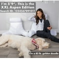 thumbnail image 5 of Medium Husband Pillow Aspen Edition - Perfect Pillow With Arms for Reading & Bed Rest - Removable Neck Roll - Premium Shredded Memory Foam -Cover Reverses to Microsuede or Microfiber, White Dandelion, 5 of 9