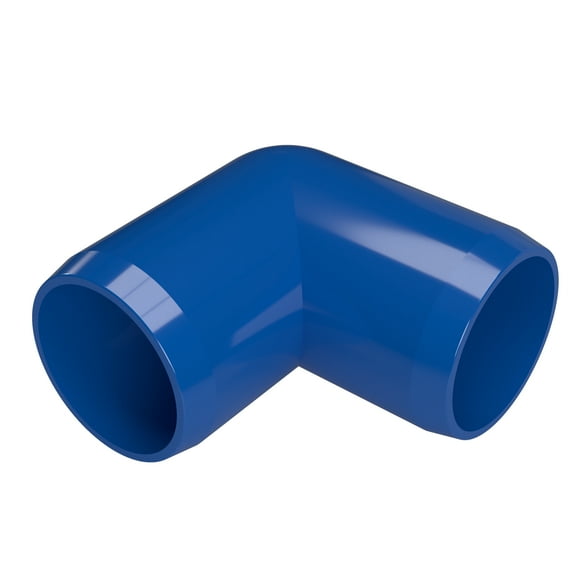 FORMUFIT F01290E-BL-10 90 degree Elbow PVC Fitting, Furniture Grade, 1/2" Size, Blue , 10-Pack