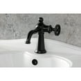 thumbnail image 2 of Kingston Brass KS3540RNX Ostro One-Handle 1-Hole Bathroom Faucet with Push Pop-Up Drain in Matte Black, 2 of 7
