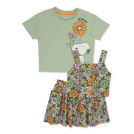 

Peanuts Baby and Toddler Girls T-Shirt Tank and Skirt Set 3-Piece Sizes 12M-5T