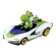 thumbnail image 1 of Carrera 64183 Mario Kart P-Wing Yoshi Vehículo de carreras de coches con ranura analógica escala 1:43 GO!!! Juegos de pistas de carreras de juguete para coches tragamonedas, 1 of 1