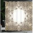 thumbnail image 3 of Ambesonne Ethnic Shower Curtain, Paisley Leaves Bohemian Art, 69"Wx84"L, Umber and Eggshell, 3 of 4