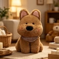 thumbnail image 3 of TOYOUME Dog Plush Stuffed Animal Toy, 1 Count, 9.8 Inch, for Kids and Adults, Brown, 3 of 8