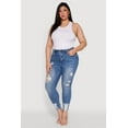 thumbnail image 2 of Women's Plus Size WAX High Waist Ripped Skinny Jeans, 2 of 5