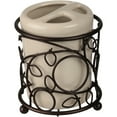 thumbnail image 4 of Interdesign Twigz Ceramic Toothbrush Holder, Vanilla/Bronze, 4 of 5
